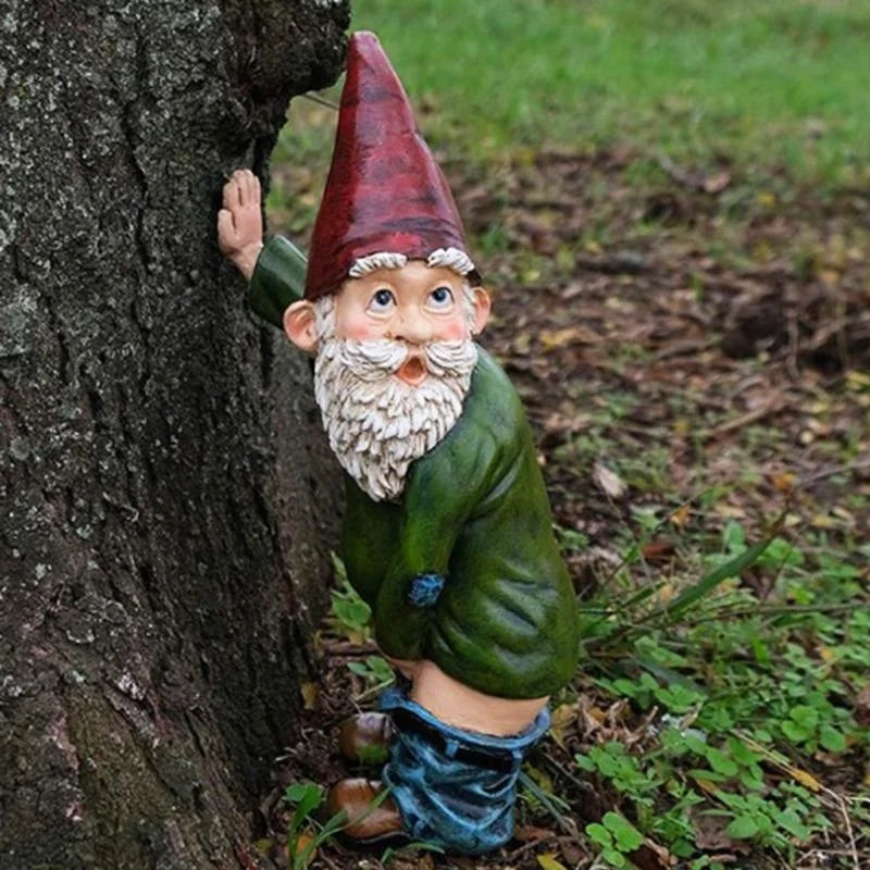 Garden Gnome Statue Funny Urinating Gnome Outdoor Garden Decor Holiday Ornament