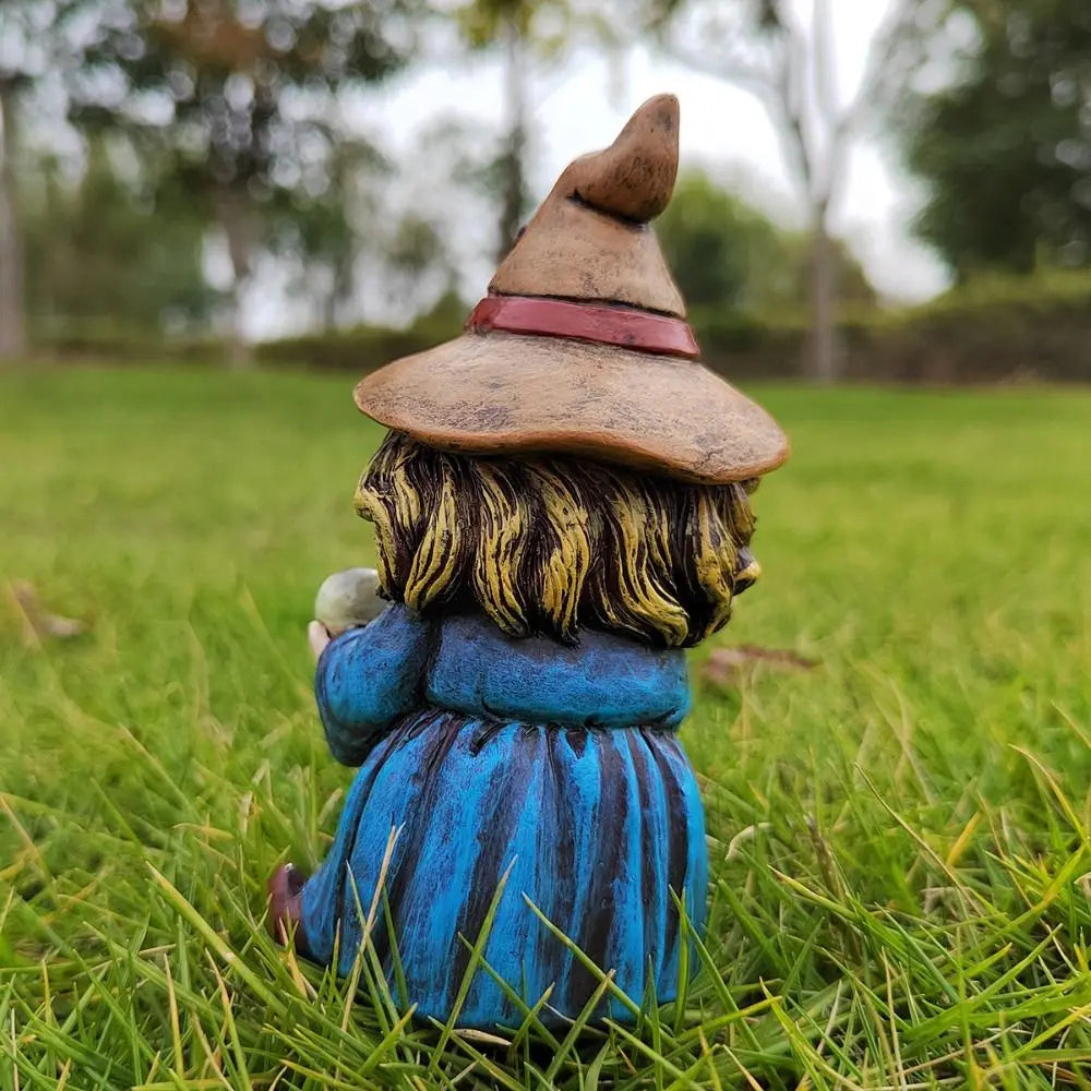 Resin Witch Statue Waterproof Indoor Outdoor Halloween Decor