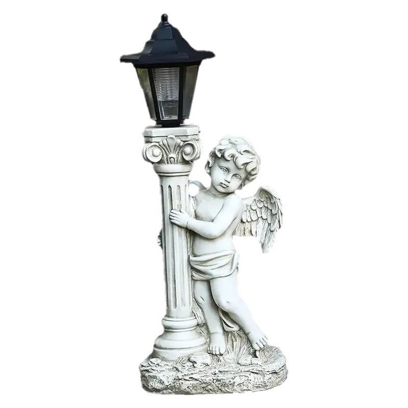 Solar Angel Light Statue 19.29 Inch Outdoor Garden Path Light