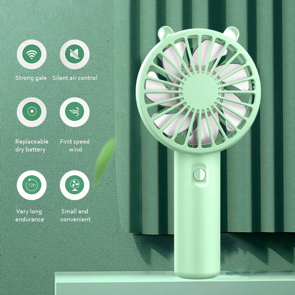 Portable USB Rechargeable Mini Hand Fan – 2 Pack