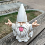 Funny Garden Gnome Statue – Resin Tongue Out Outdoor Patio & Yard Decor