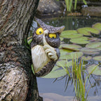 Owl Tree Hanging Ornament Resin Garden Decor for Yard Patio