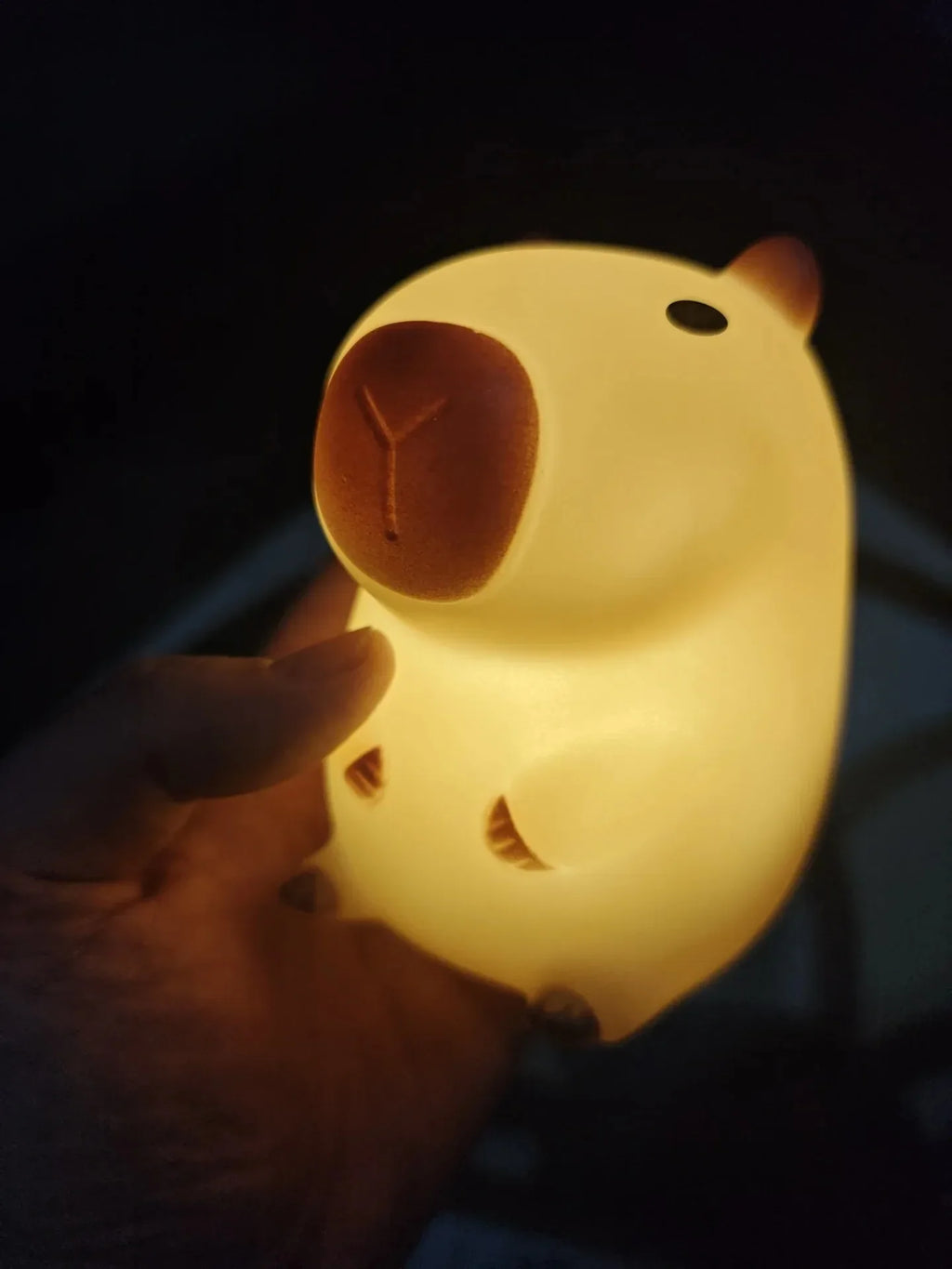 Cute Capybara Silicone Night Light | Soft Rechargeable Bedside Lamp