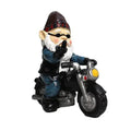 Motorcycle Garden Gnome Statue – Funny Resin Dwarf Outdoor Yard Decor