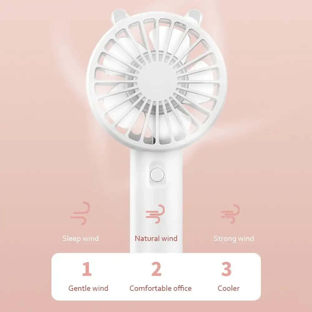 Portable USB Rechargeable Mini Hand Fan – 2 Pack