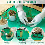Waterproof Plant Repotting Mat with Snap Corners for Indoor Potting