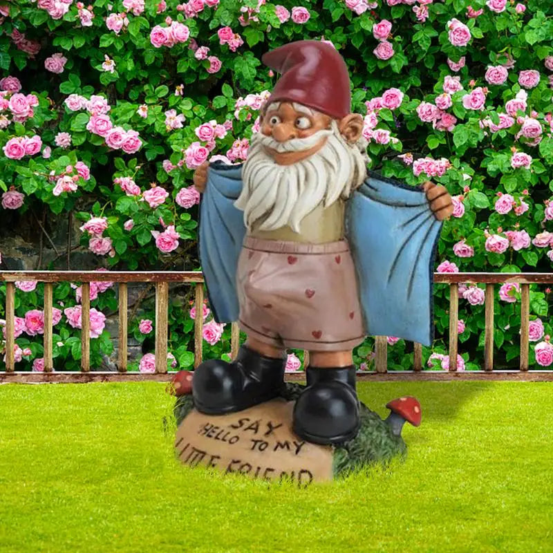 Garden Gnome Statue Outdoor Figurine – Whimsical Backyard & Garden Decor