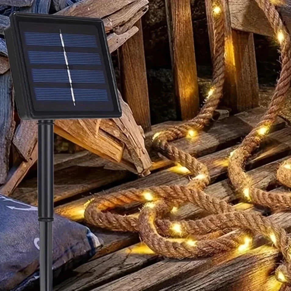 Solar Rope Light, 5m Solar Powered LED Outdoor Garden String Light