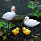 Duck Resin Ornaments 4 Piece Garden Figurines Decor