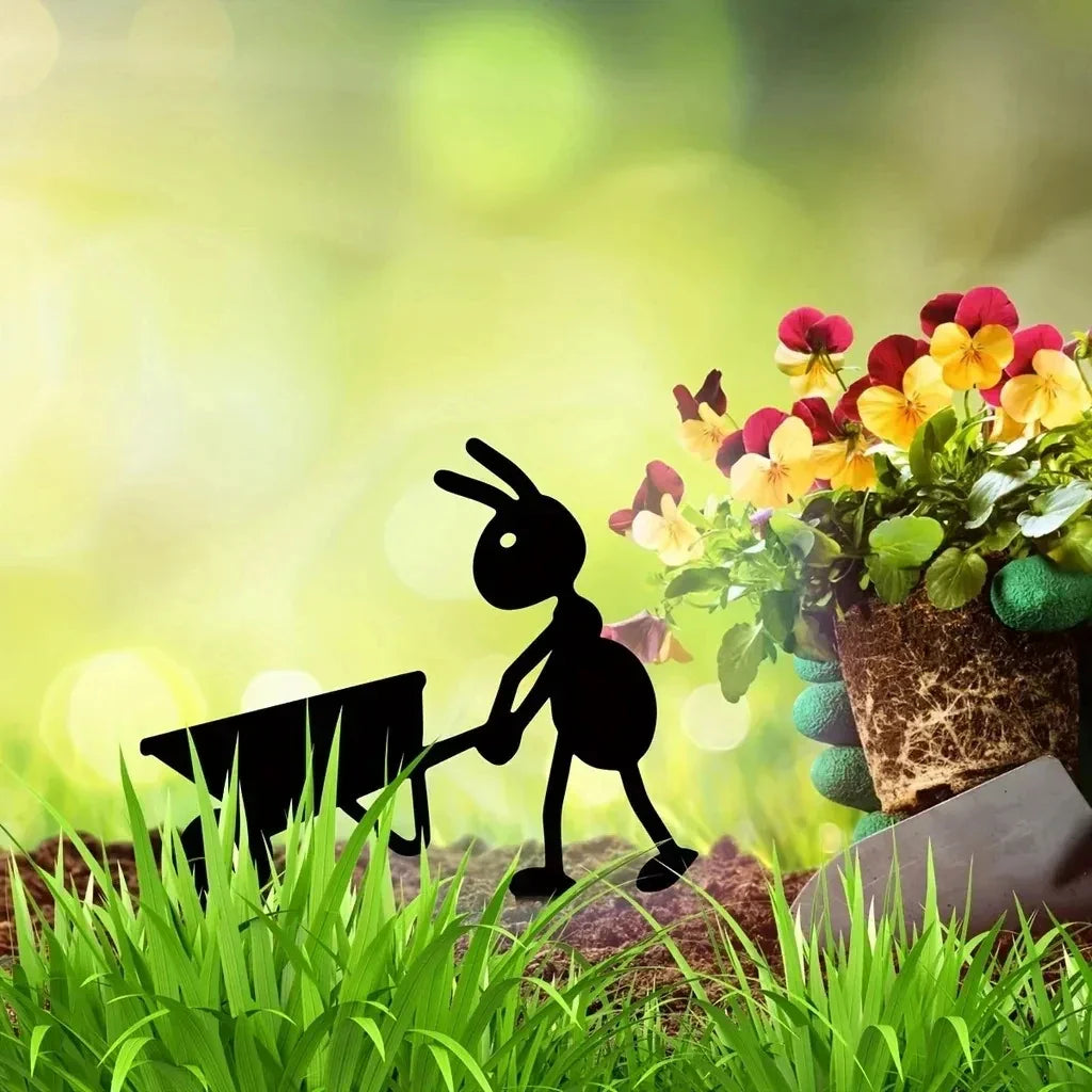 Ant Garden Decor Metal Yard Ant Garden Stakes Lawn Art