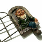 Garden Gnome Resin Statue Naughty Elf Window Hugger Garden Decor Gift