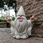 Funny Garden Gnome Statue – Resin Tongue Out Outdoor Patio & Yard Decor