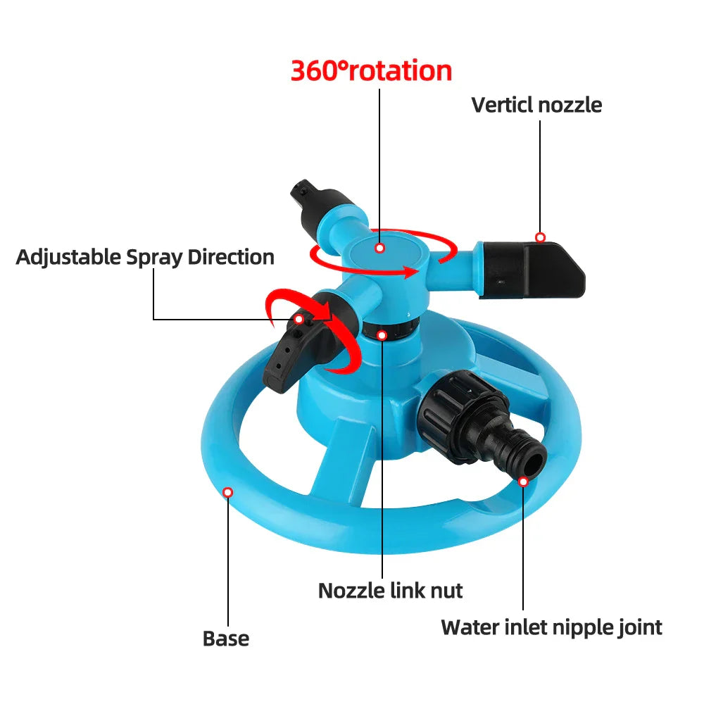 360° Rotating Garden Sprinkler for Lawn & Garden Care