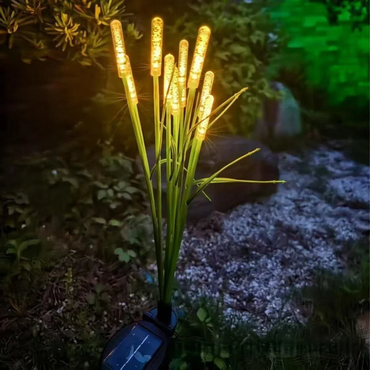 Solar Reed Garden Lights Swaying Outdoor Pathway Lamps