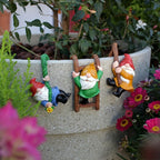 Mini Garden Gnome Ornaments Set – 3PC Hanging Resin Gnome Decor