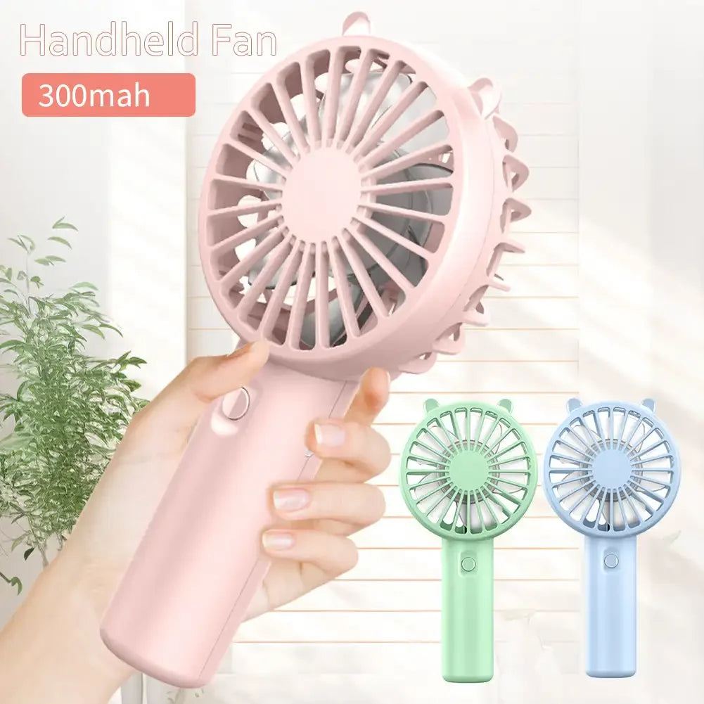 Portable USB Rechargeable Mini Hand Fan – 2 Pack