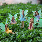 Fairy Garden Figurines 6pc Set Bonsai Miniature Decor