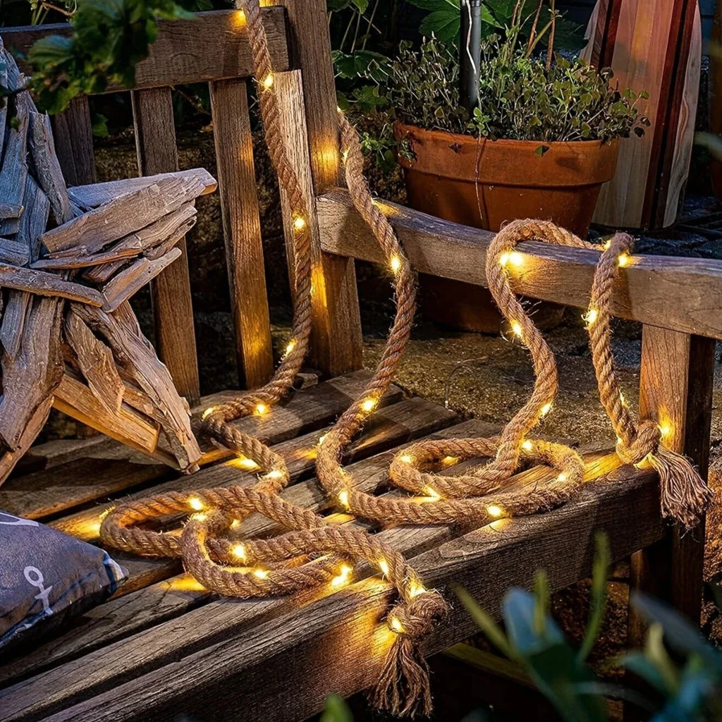 Solar Rope Light, 5m Solar Powered LED Outdoor Garden String Light