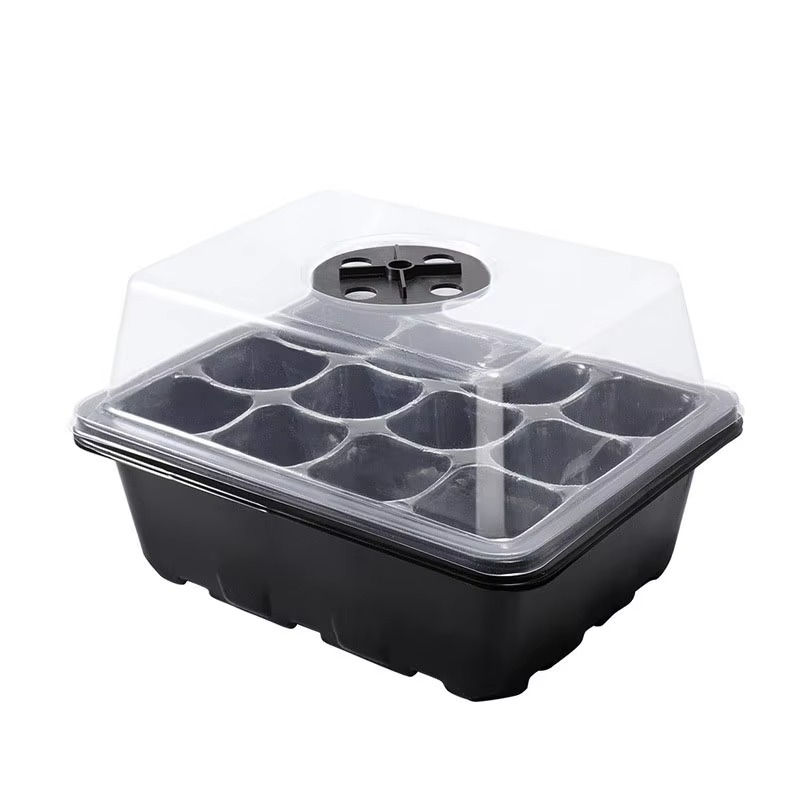 12-Cell Plastic Seedling Starter Tray for Succulent and Garden Seeds