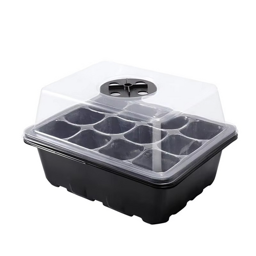 12-Cell Plastic Seedling Starter Tray for Succulent and Garden Seeds
