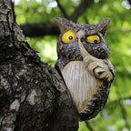 Owl Tree Hanging Ornament Resin Garden Decor for Yard Patio