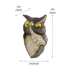 Owl Tree Hanging Ornament Resin Garden Decor for Yard Patio