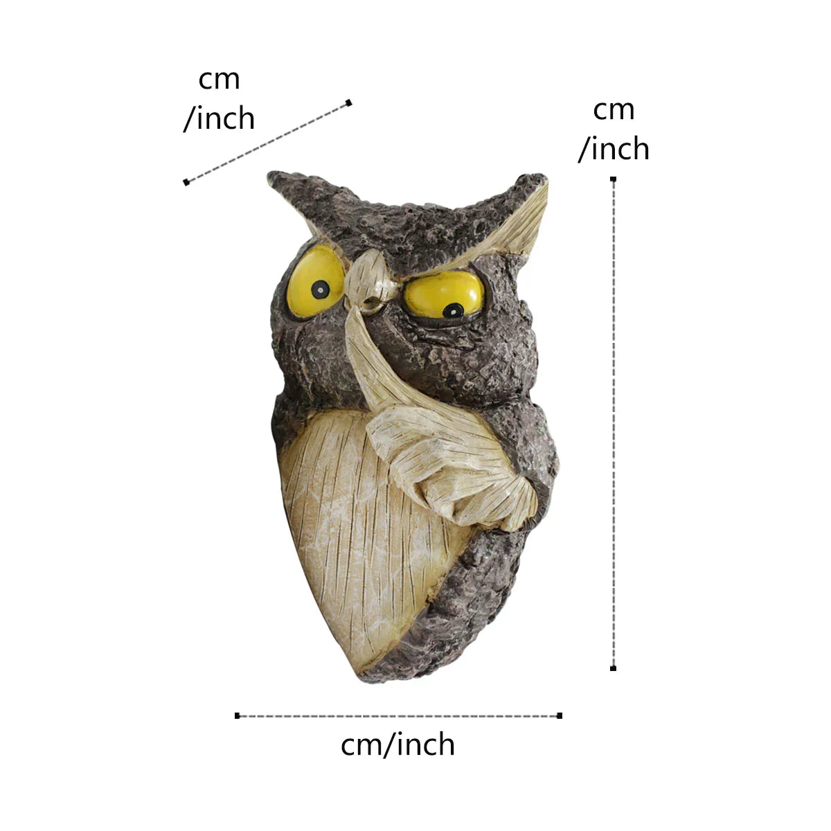 Owl Tree Hanging Ornament Resin Garden Decor for Yard Patio