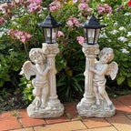 Solar Angel Light Statue 19.29 Inch Outdoor Garden Path Light