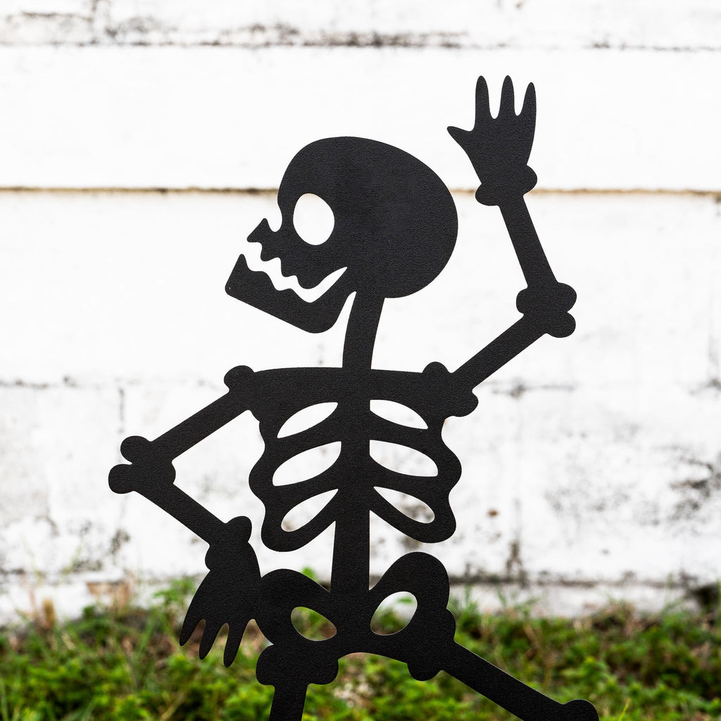 6-Piece Halloween Skeleton Yard Stakes Set - Outdoor Lawn Decorations