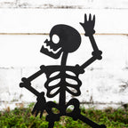 6-Piece Halloween Skeleton Yard Stakes Set - Outdoor Lawn Decorations
