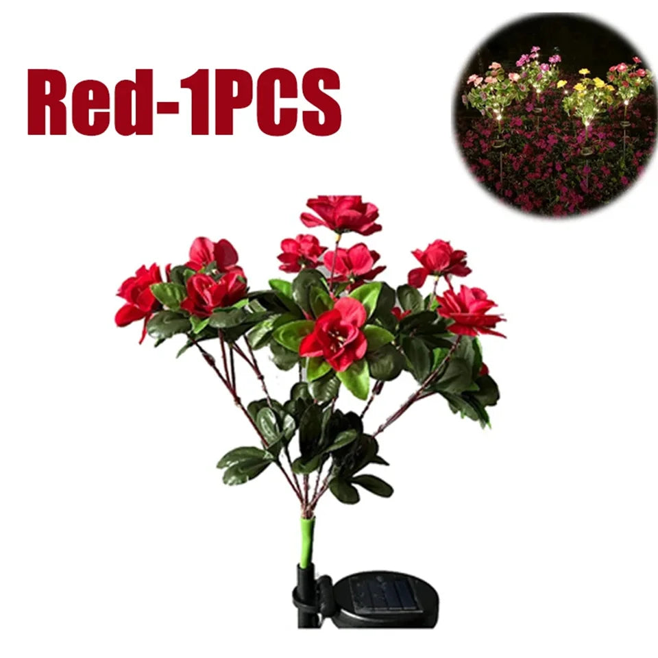 Solar Flower Lights LED Azalea Outdoor Garden Yard Path Lighting