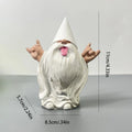 Funny Garden Gnome Statue – Resin Tongue Out Outdoor Patio & Yard Decor