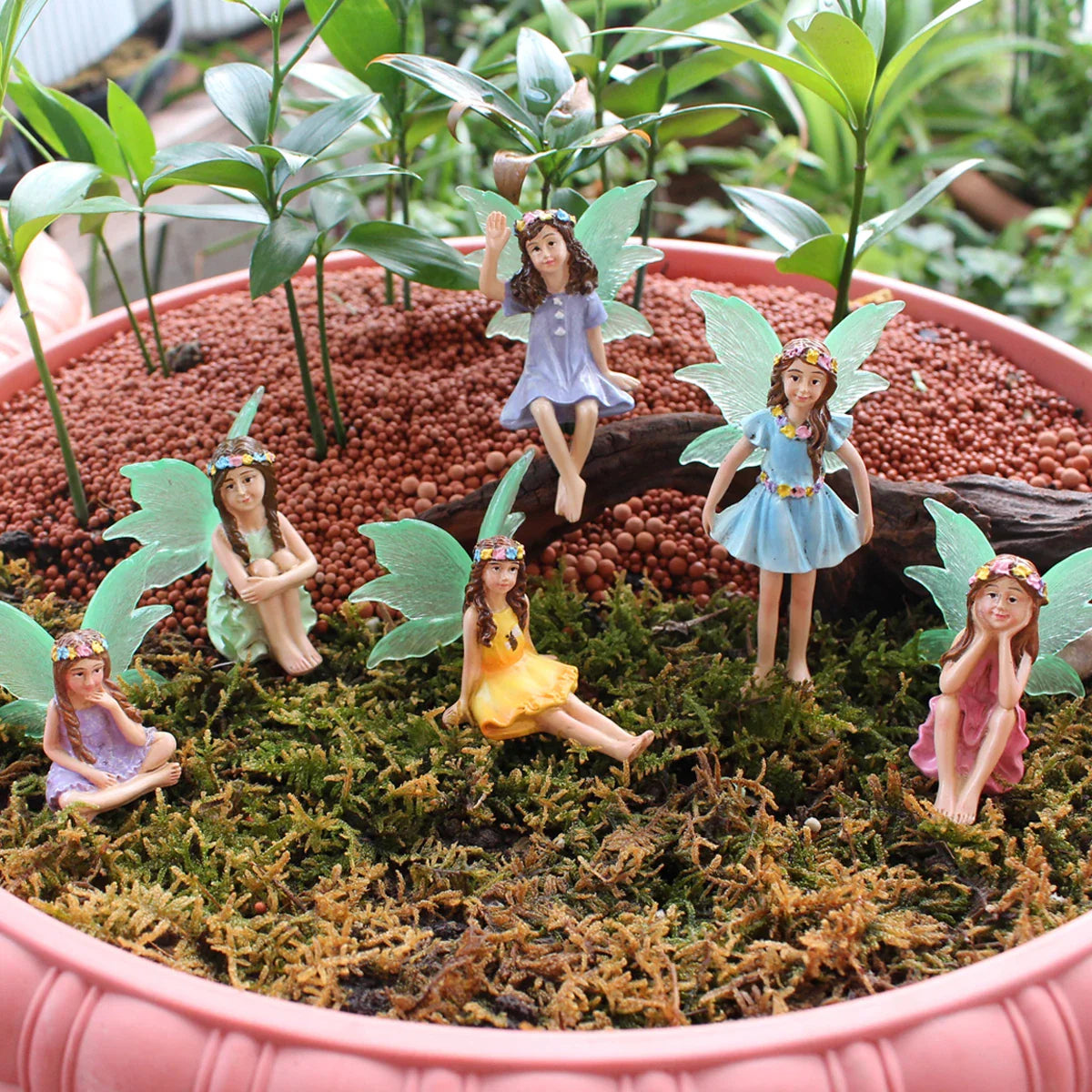 Fairy Garden Figurines 6pc Set Bonsai Miniature Decor