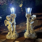 Solar Angel Light Statue 19.29 Inch Outdoor Garden Path Light