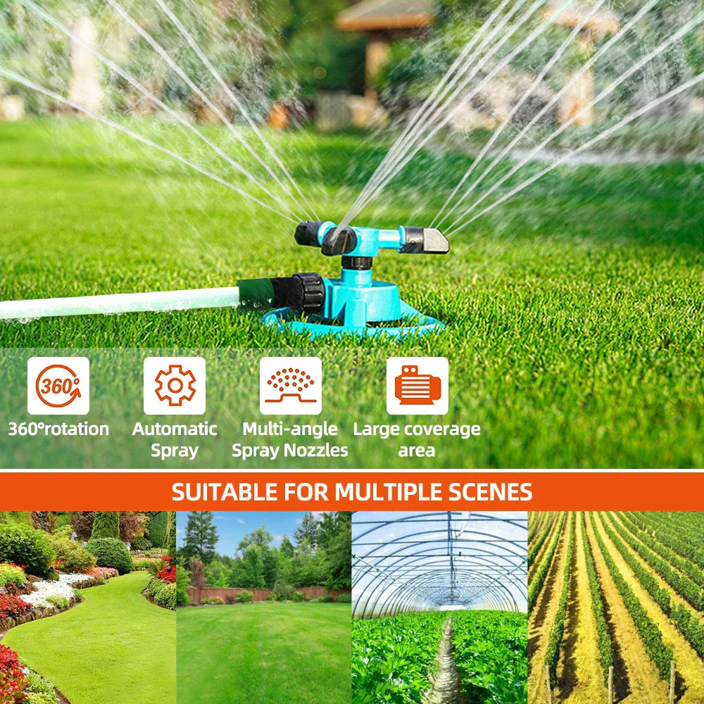 360° Rotating Garden Sprinkler for Lawn & Garden Care