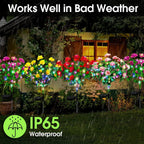 Solar Flower Lights LED Azalea Outdoor Garden Yard Path Lighting