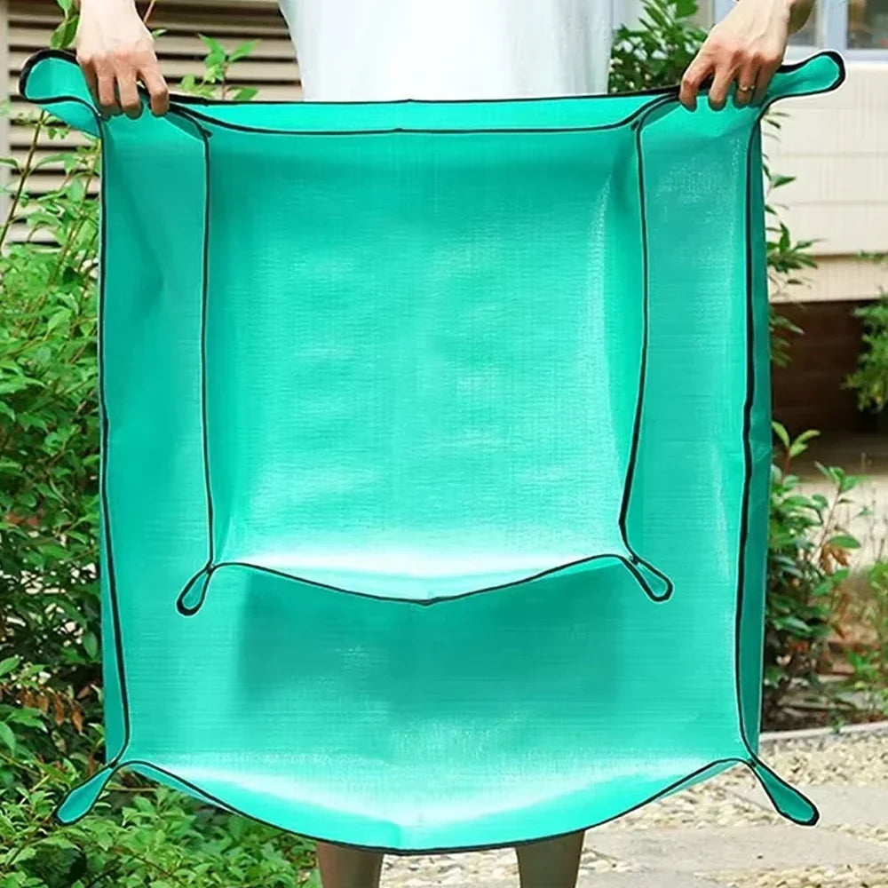 Waterproof Plant Repotting Mat with Snap Corners for Indoor Potting