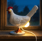Funny Chicken Lamp – Resin USB Desk Lamp for Home Decor