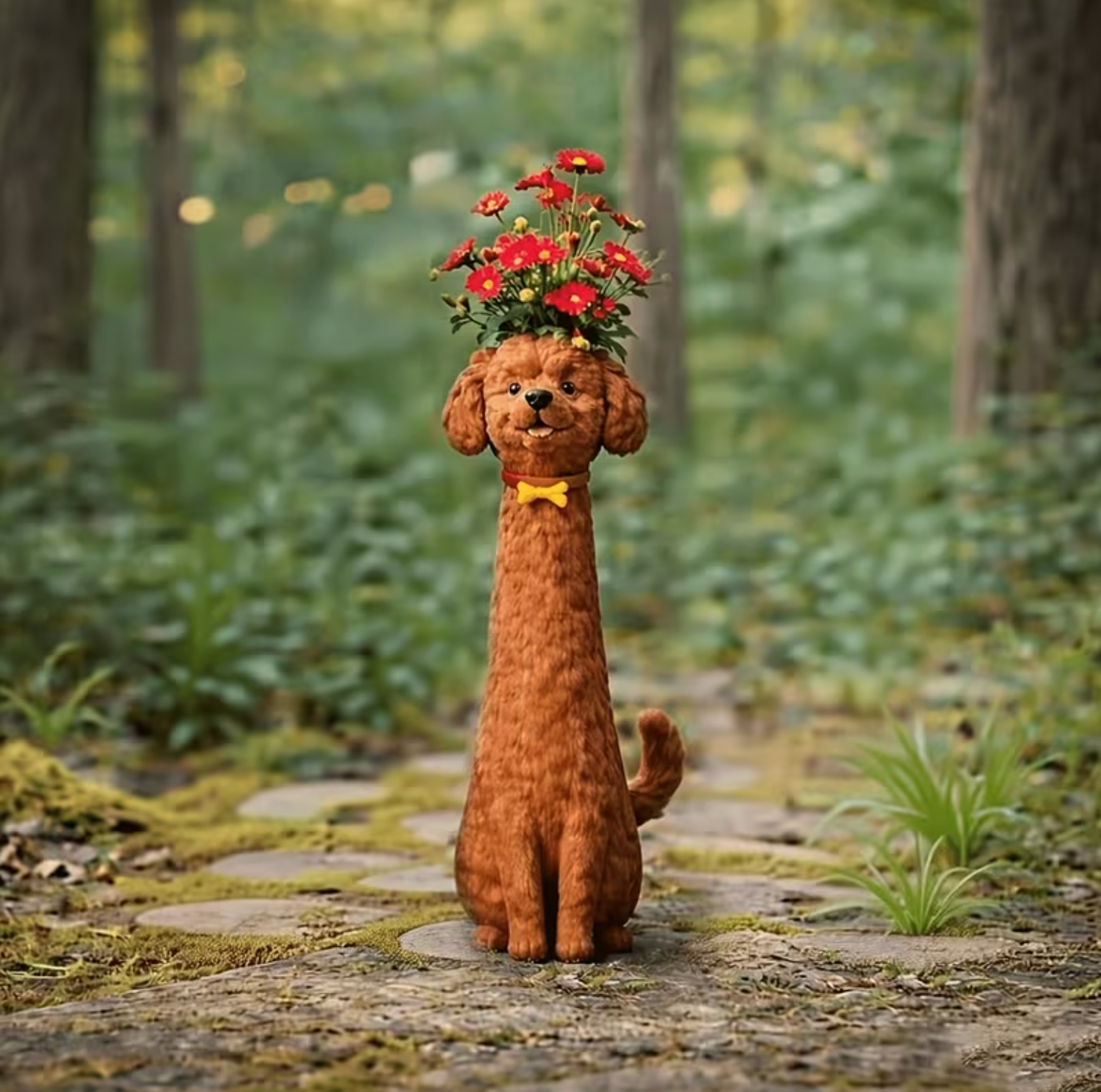 Dog Shaped Vase – Cute Resin Flower Vase for Home Decor