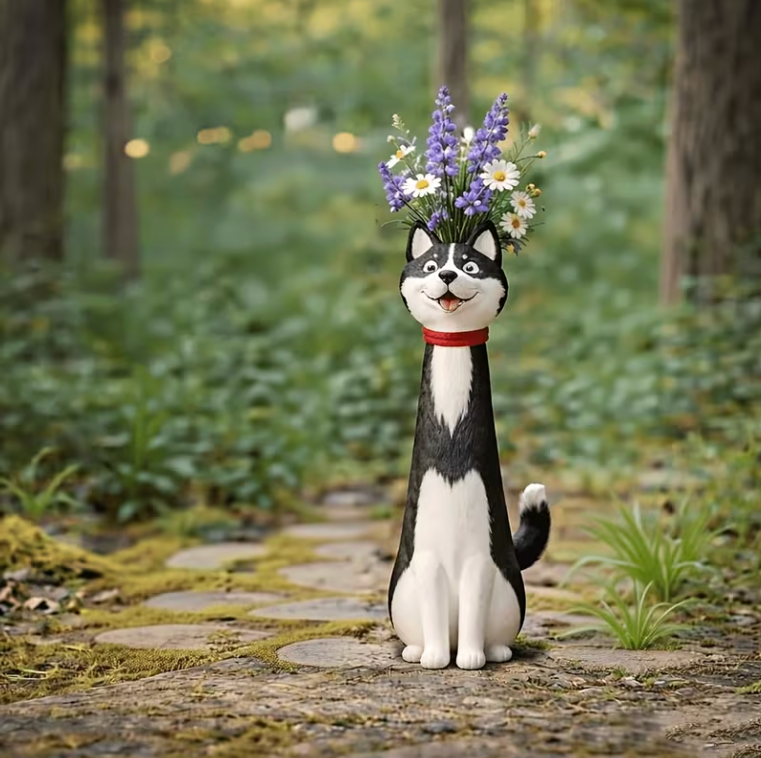 Dog Shaped Vase – Cute Resin Flower Vase for Home Decor