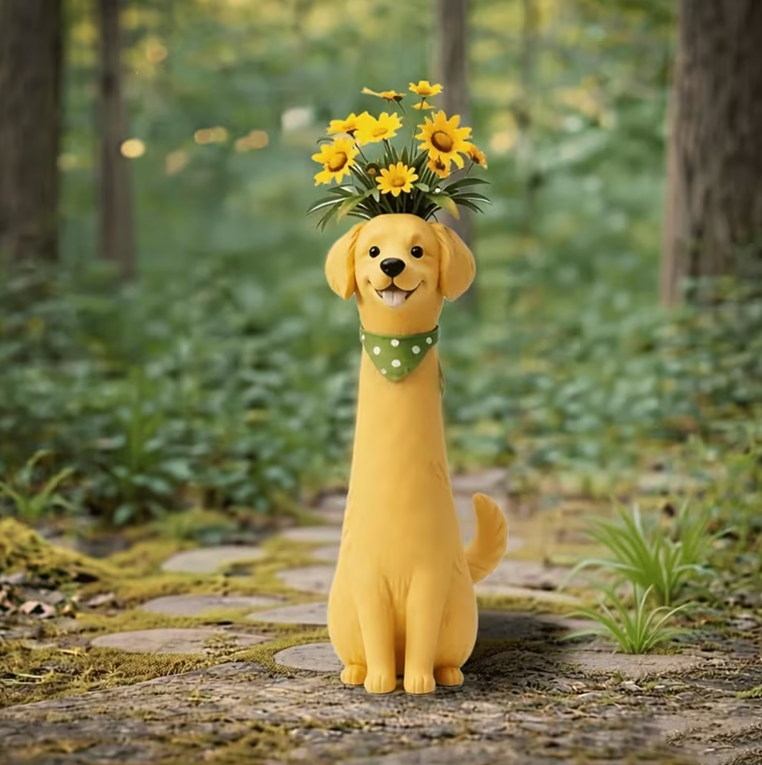 Dog Shaped Vase – Cute Resin Flower Vase for Home Decor