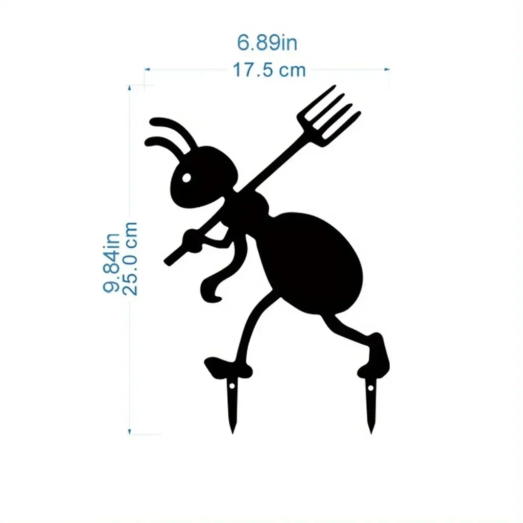 Ant Garden Decor Metal Yard Ant Garden Stakes Lawn Art