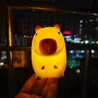 Cute Capybara Silicone Night Light | Soft Rechargeable Bedside Lamp