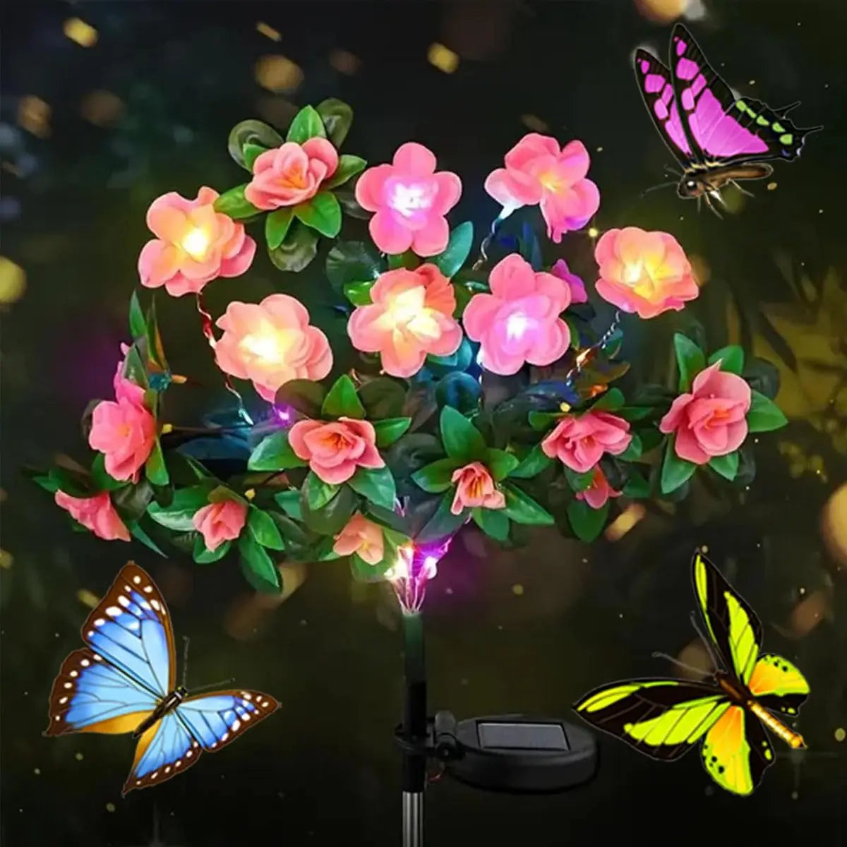 Solar Flower Lights LED Azalea Outdoor Garden Yard Path Lighting