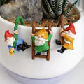 Mini Garden Gnome Ornaments Set – 3PC Hanging Resin Gnome Decor