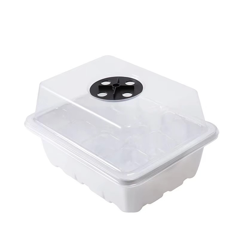 12-Cell Plastic Seedling Starter Tray for Succulent and Garden Seeds