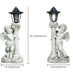 Solar Angel Light Statue 19.29 Inch Outdoor Garden Path Light