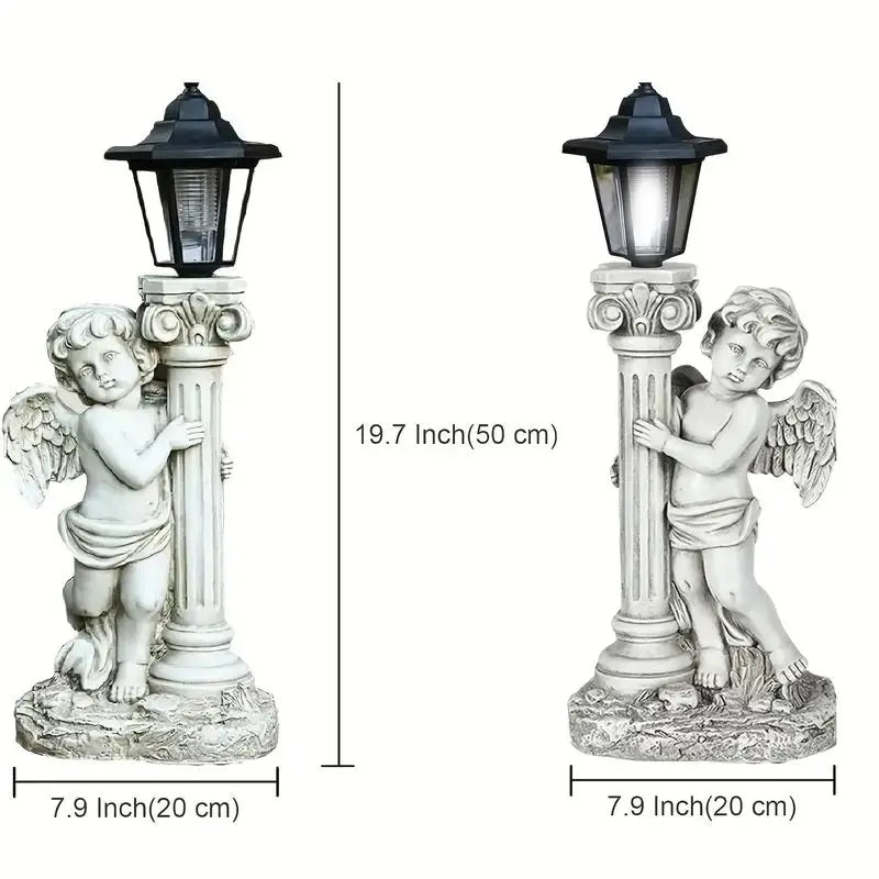 Solar Angel Light Statue 19.29 Inch Outdoor Garden Path Light