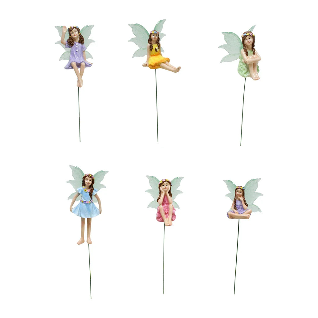 Fairy Garden Figurines 6pc Set Bonsai Miniature Decor