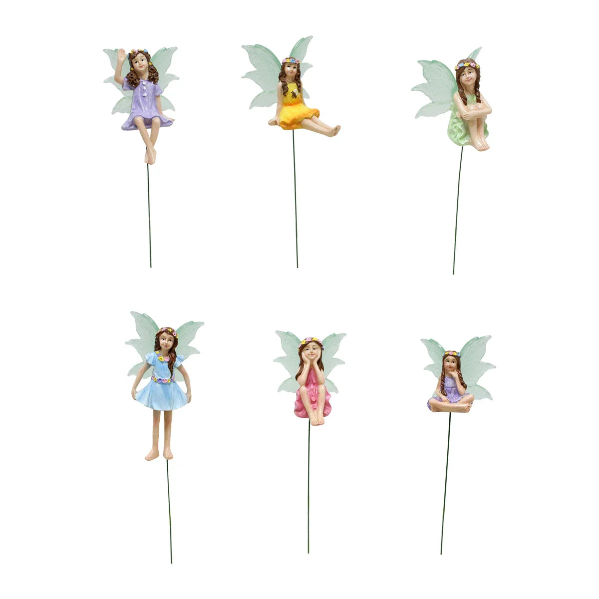 Fairy Garden Figurines 6pc Set Bonsai Miniature Decor
